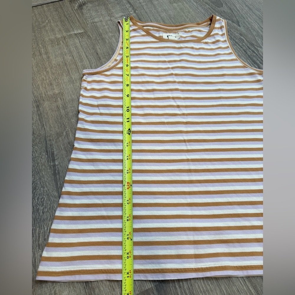 Pact Purple Orange Soho Stripe Organic Cotton Softspun Tank Top XS - Picture 9 of 10